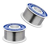 Lötzinn mit Flussmittel, Lötdraht 1mm 100g Bleifreies Lot mit Kolophonium Kern, Niedrigtemperatur...