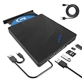 8 in 1 External Blu-ray Drive, DVD/BD Player Blu Ray Burner with USB 3.0 Type-C Portable Blu Ray...