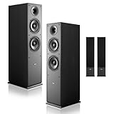 VEVOR Standlautsprecher Paar, 2-Wege, mit 2,54 cm Hochtöner, Zwei 16,51 cm Tieftönern, 400 W...