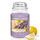 Yankee Candle Duftkerze im Glas (groß) | Lemon Lavender | Kerze mit langer Brenndauer bis zu 150...