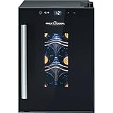 ProfiCook® Weinkühlschrank für 6 Flaschen, Getränkekühlschrank mit UV-beständiger Glastür,...