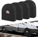 Zettum 4 Stück Reifenabdeckung für Gesamtrad Durchmesser 23-25 Zoll(58-63 cm), Radabdeckung 600D...