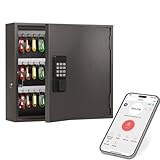 WeHere Smart Key Lock Box, Wandmontierter Schlüsselschrank mit 90 Schlüsselmarken,...