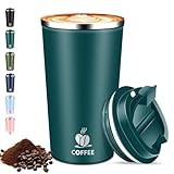 Thermobecher Kaffeebecher to Go - mit Deckel, 510ml Isolierbecher Edelstahl Travel Mug,...