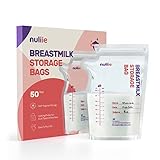 Nuliie 50 Stück Muttermilchbeutel, 250ml BPA-frei Muttermilch Aufbewahrung bag, Milchbeutel für...