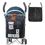 LYQNIHOB Kinderwagen Organizer: Universelles Einkaufsnetz & Stroller Organizer mit...