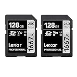 Lexar Professional 1667x SD Karte 128GB 2er-Pack, Speicherkarte SDXC UHS-II, Bis zu 250 MB/s Lesen,...