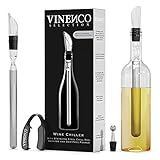 VINENCO Weinkühler Set, Flaschenkühler + Dekanter 3-in-1 Premium Wein Zubehör: Edelstahl...