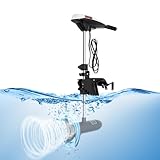 Konfiur 660W Schlauchboot, 12V 15PS Elektromotor Boot Außenborder Elektromotor 11KM/H Bootsmotor...