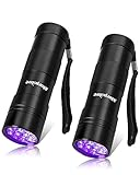 morpilot UV-Taschenlampe 2 PCS 12 LED UV-Taschenlampe zur Erkennung von Urin Falsche Ticket...