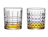 XKONG Whiskyglas aus Kristall, altmodische Lowball-Barbecher zum Trinken von Bourbon, Scotch Whisky,...