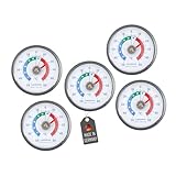 Lantelme 5 Stück Kühlschrankthermometer Set selbstklebend Thermometer auch für Gefrierschrank...