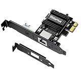 2.5Gb PCIe Netzwerkkarte, GiGaPlus 2500Mbps Ethernet Interface Adapter, mit Realtek RTL8125B, Wake...