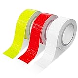 Sudnsadaks 3 Rollen/2.5cm×4.5m Reflektorband Selbstklebend, Reflektoren Aufkleber, Zuschneidbar...