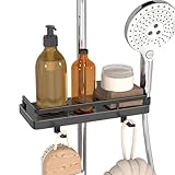 GOOPOOL Duschablage ohne Bohren Duschregal für Duschstange Dusche Caddy ohne Bohren Aufhängen...