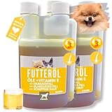 Leinöl Hunde & Katzen - Omega 3 & 6 Barf Öl für Hunde Katzen: Leinsamenöl Distelöl Wallnussöl...