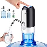 Wasserflaschen Pumpe, Bonus 2 Adapter für Wasserkrüge abweichen Kaliber,wiederaufladbarer USB...