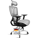 MELOKEA Bürostuhl Ergonomisch, 4D-Armlehnen, Verstellbare Sitztiefe, 4-stufige Neigung,...