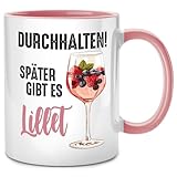 Seness Durchhalten später gibt es Lillet Tasse, Aperol Geschenk Prosecco Sekt Wild Berry Gin, Hugo...