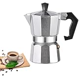Espressokocher, Premium Italienische Kaffeekocher Aluminium Espressokocher für Gas oder Elektro...