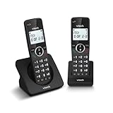 VTech ES2001 DECT Telefon Schnurlos 2 Mobilteile mit Anrufsperre, Lautstärkeregelung,...