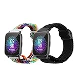 kwmobile 2X Sportarmband kompatibel mit Ruimen H1 / D1 Armband - Sport Ersatzarmband Set aus Nylon...