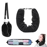 Srcasy Befüllbares Nackenkissen, 90 x 18cm Reisekissen Zum Füllen Mit Kleidung, U-Förmiges...