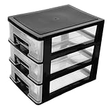 Toyvian Dreischichtiger Kunststoff-schubladenschrank Tragbarer Transparenter Organizer mit...