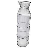 Lineaeffe Nasse Portapesci da Pesca Runder Setzkescher 80 cm D. 30 cm Mare Fiume Lago