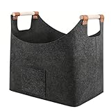 Kaminholztragetasche, wasserdicht, extra großer Holzträgerhalter, Tragetasche für Brennholz,...