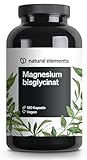 Magnesiumbisglycinat - Premium: Chelatiertes Magnesium - 180 Kapseln - 300mg elementares Magnesium...