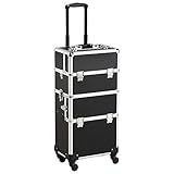 Yaheetech Kosmetikkoffer groß Friseurkoffer Alu Schmuckkoffer Beautycase Koffer Trolley mit...