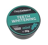 CleanCarbon24 Zahnpulver vegan & fluoridfrei – Whitening durch Aktivkohle & frische Minze |...