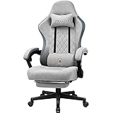 GTPLAYER Gaming Stuhl Ergonomischer Gaming Sessel Schreibtischstuhl mit Stoffoberfläche,...