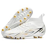 Xinghuanhua Herren Fußballschuhe AG Kunstrasen Sportschuhe Schwarz Weiß Violett