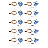 Mtsooning 10 Stück 9G Micro Servo Motor, 360 Grad Mini Servomotor für RC Hubschrauber Boot...