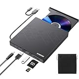 ORIGBELIE 6 in 1 Externes CD DVD Laufwerk, Externer DVD Brenner USB 3.0 Typ C CD/DVD ROM +/-RW...