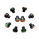 Winsport Billard Queue Schraubleder 12 mm (10 St.), Schraubbare Ersatzspitze, PVC Schraubgewinde M8...