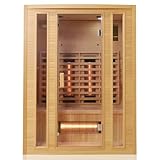 Tronitechnik® Infrarotkabine Infrarotsauna Manila 140cm x 100cm 1-3 Person aus Hemlock Holz mit 7X...