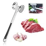 Euablfo Fleischklopfer,22cm Doppelseitiger Schnitzelklopfer Fleischklopfer Doppelseitig Antihaft...