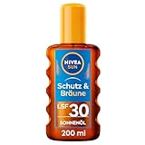 NIVEA SUN Schutz & Bräune Sonnenöl Spray LSF 30 (200 ml), Sonnencreme mit Pro-Melanin-Extrakt für...