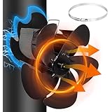 Ofenventilator Magnetisch, Kaminventilator 5 Flügel, Ofenventilator Ohne Strom, Leiser Kaminlüfter...