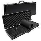 Wiltec Waffenkoffer verschließbar, 84x34,5x11,7cm, Gewehrkoffer aus Aluminium, Pistolenkoffer mit...