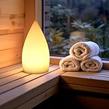 Moderne Tischleuchte kabellos Akku 21 cm Sauna Lampe Farbwechsel PL106 Leuchte Tischlampe...
