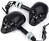 Paar Motorrad Schädel LED Blinker Kontrollleuchte Für Honda Yamaha Kawasaki Suzuki Ducati Cruiser...