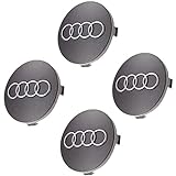 Trconk 4 Stück Nabendeckel für Audi 60MM Radnabenkappen Felgendeckel Felgenkappen Nabenkappen...