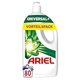 Ariel Flüssigwaschmittel, 80 Waschladungen Universal+ Waschmittel, Kraftvolle Fleckentfernung In...