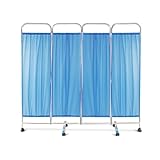 BODHIS Faltbarer medizinischer Sichtschutz, Raumteiler mit 4 Paneelen, geeignet für...