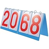 UKCOCO Tragbare Sport Anzeigetafel Flip Punktezähler Vierstellig Langlebiges Material...