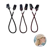 Yeenano Hut Halteklammern,3 Stück Hutband Schnurhalter Cap Keeper,Hutband Hut Anti Wind Lanyard...